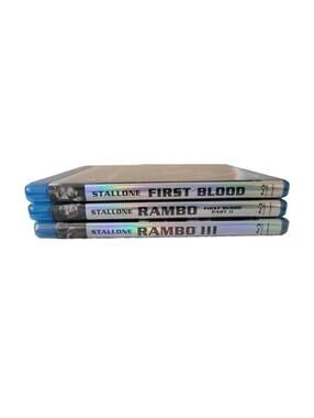 Lot Of 3 Rambo Movies First Blood Part I II III Collection Blu-ray 4-Disc Set